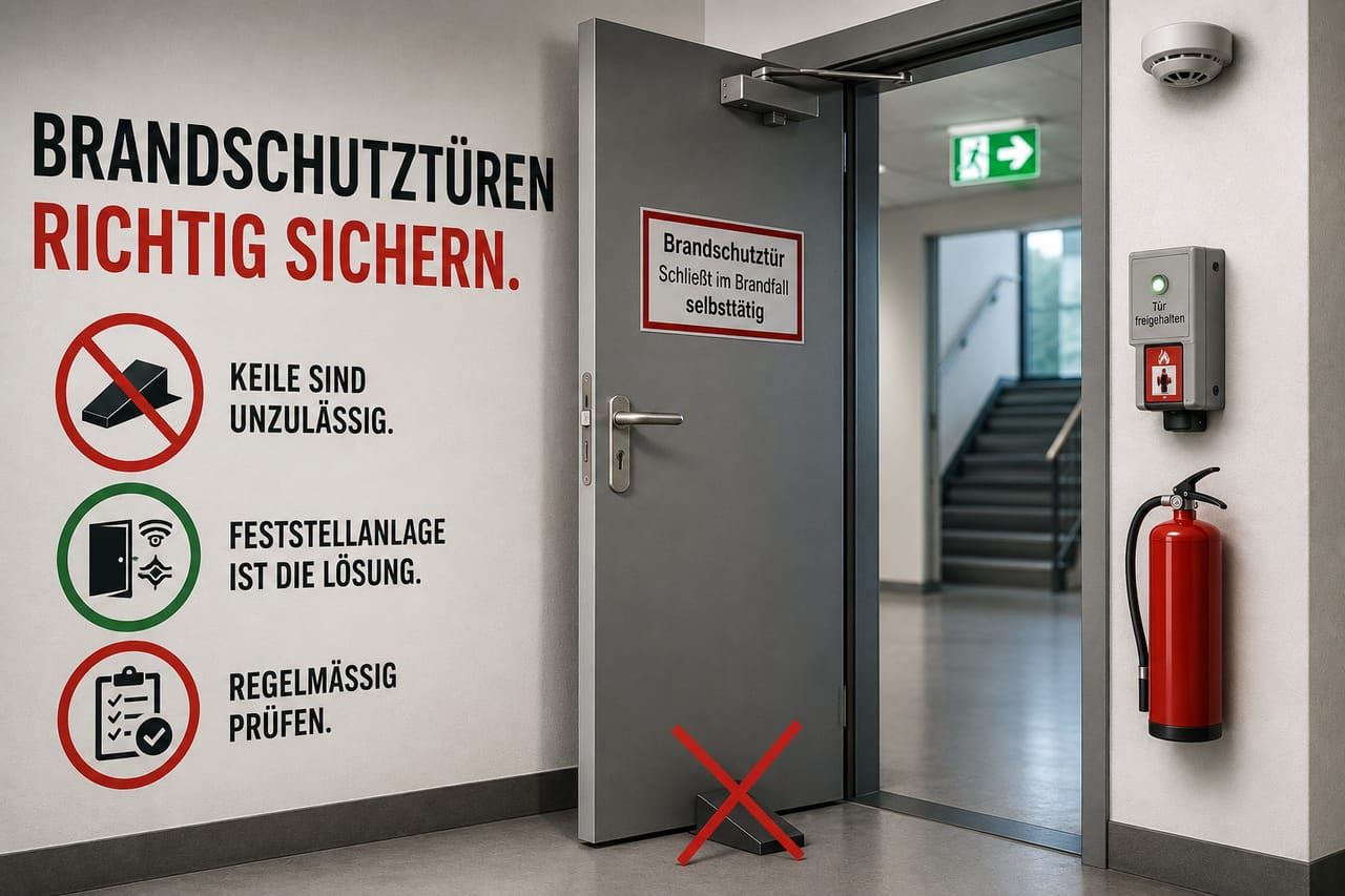 Brandschutztüren nie verkeilen: Warum Selbstschließung lebenswichtig ist