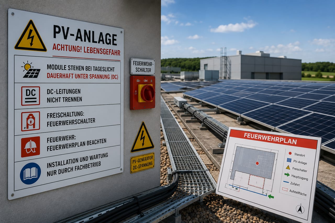 Photovoltaik auf dem Gewerbedach: Was beim Brandschutz zählt