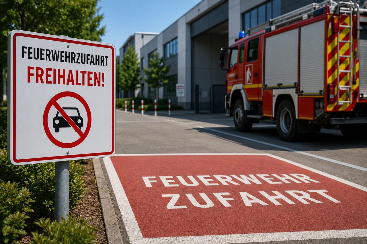 Feuerwehrzufahrten freihalten: Pflichten und typische Fehler